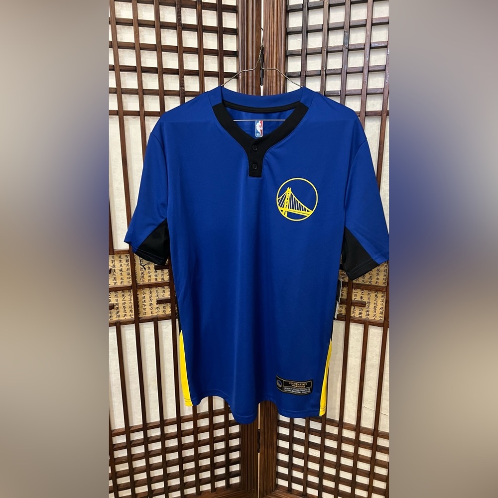 NBA Blue and Black Jersey with Yellow Accents